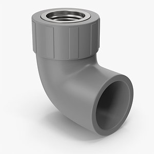 3D Female Threaded Pipe 90 Degree