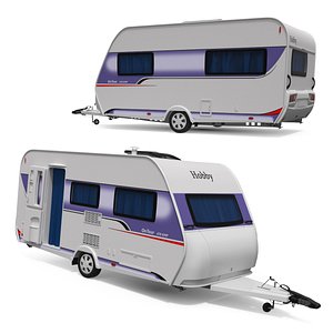 Hobby Touring Caravan Rigged 3D model