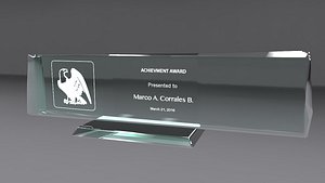 3d model glass award