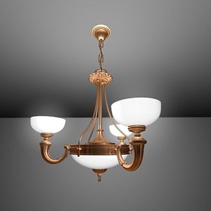 3d light steel gold model
