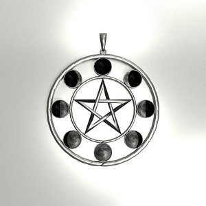 blend lunar pentacle pendant