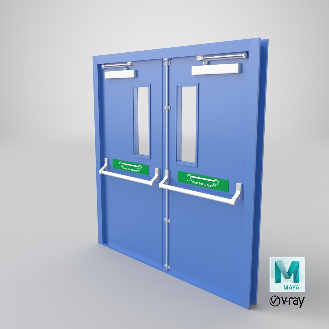 real exit door 3D model https://p.turbosquid.com/ts-thumb/FI/VcPFrF/HV0axPKV/stemcell_maya_vray_render/png/1571408510/1920x1080/fit_q87/4d8770163ab5f4f8ebcc9d1a1112eb736c956ab1/stemcell_maya_vray_render.jpg