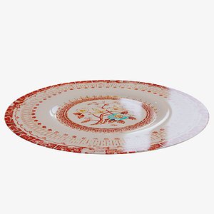 3D porcelain plate model