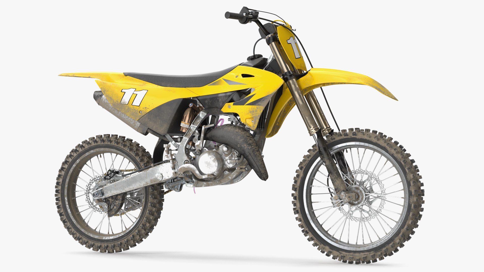 Motocross Motorcycle Dirt Rigged 3D model preview