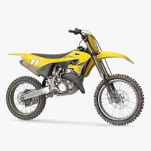 Motocross Motorcycle Dirt Rigged 3D model