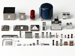 Industrial Rooftop  Equipment 3D model