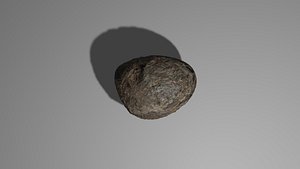 3D Low poly meteorite model