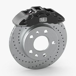 3D Trialli Performance Brake Caliper and Disc model