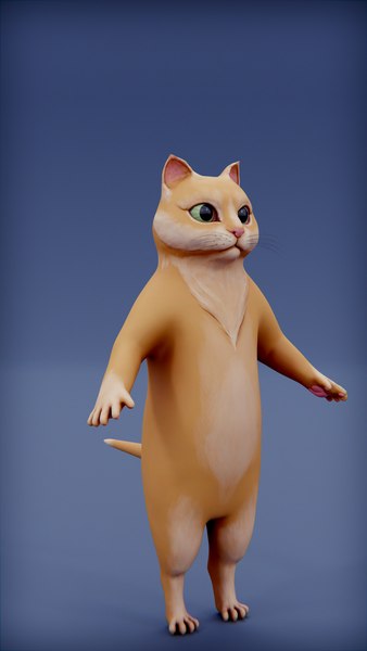 Cartoon cat 3D model