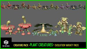 RPG Creatures- Plants Monsters- evolution variety bundle