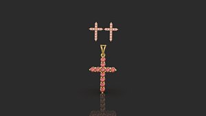 3D Cross Pendant - 0068 model