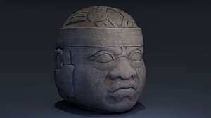 3D olmec statue model