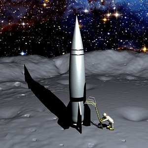 moon landing 3d model