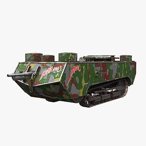 3D Saint-Chamond Fantomas Tank model