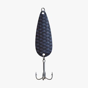 Metal Fishing Spoon Lure 3D