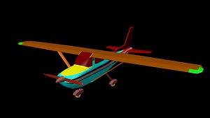 3D CESSNA 170 AIRPLANE model