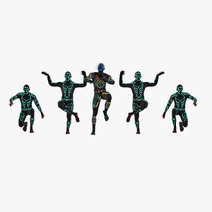 Electric Neon Skeleton Dance Crew