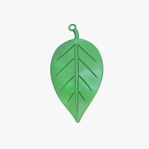 3D Leaf Pattern Keychain Minimal Nature-Inspired 3D STL File Printable Organic Charm