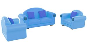 Sofa set 3D model