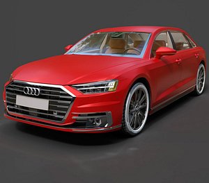 Audi A8 L Long-Wheelbase Flagship - Hyper-Detailed Cinematic 3D Asset
