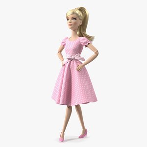 Barbie Doll in Pink Dress
