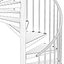 Black Narrow Spiral Stairs
