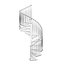 Black Narrow Spiral Stairs