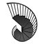 Black Narrow Spiral Stairs