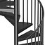 Black Narrow Spiral Stairs