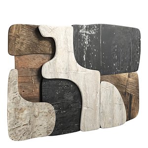3D 3D wooden wall sculpture panel 1