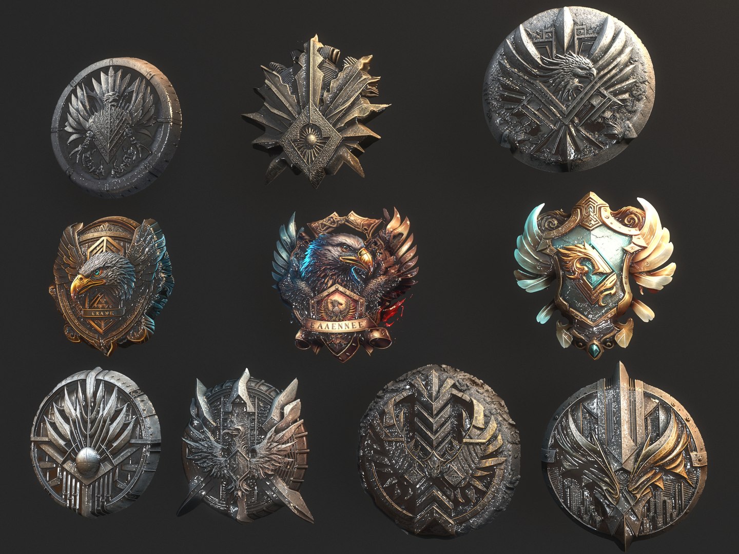 3D Model Fantastic Badges - TurboSquid 2000585