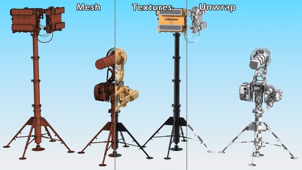 레이더 세트가 있는 Blighter AUDS Anti UAV 방어 시스템 3D 모델 - TurboSquid 1773080