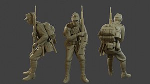 Italian soldier Sit2 ww2 IT10 3D model