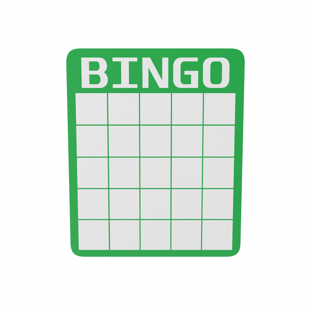 Bingo Paper Model - TurboSquid 2259482