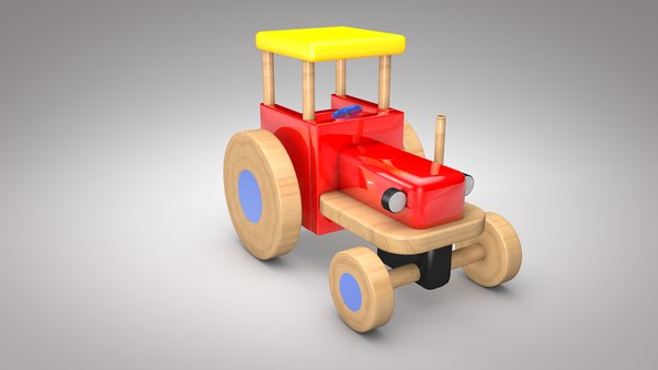 Trator de brinquedo dos desenhos animados Modelo 3D $49 - .fbx