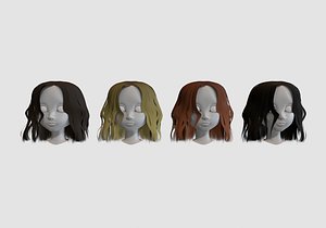 hairstyle in 4 colors