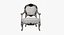 Sillón barroco (PBR, mid-poly)