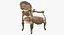 Sillón barroco (PBR, mid-poly)