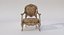 Sillón barroco (PBR, mid-poly)