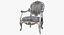 Sillón barroco (PBR, mid-poly)