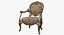 Sillón barroco (PBR, mid-poly)