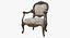Sillón barroco (PBR, mid-poly)
