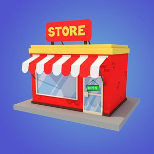 stylized store 3d max