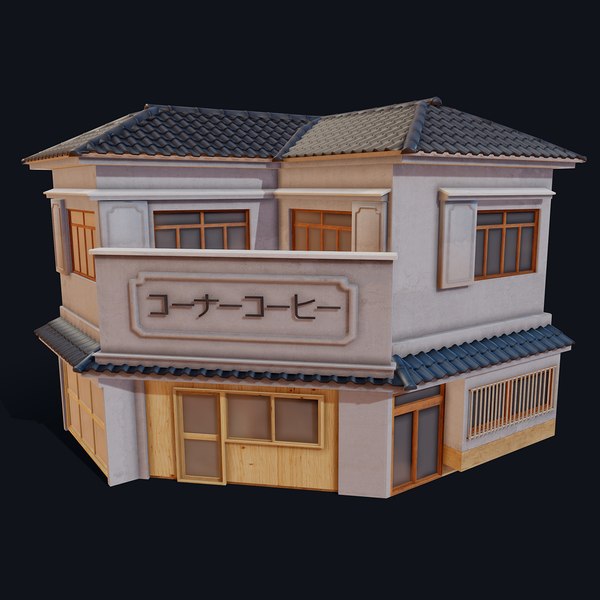 3D Japanese Corner Shop model