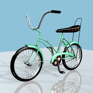 green bicycle 3d model