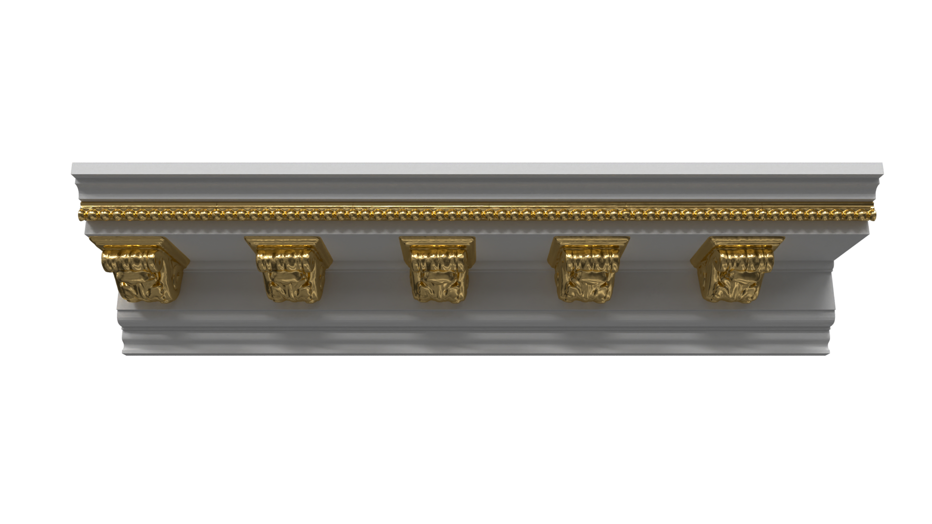 Patterned Cornice Gypsum Plaster DK98 3D Model - TurboSquid 2008424
