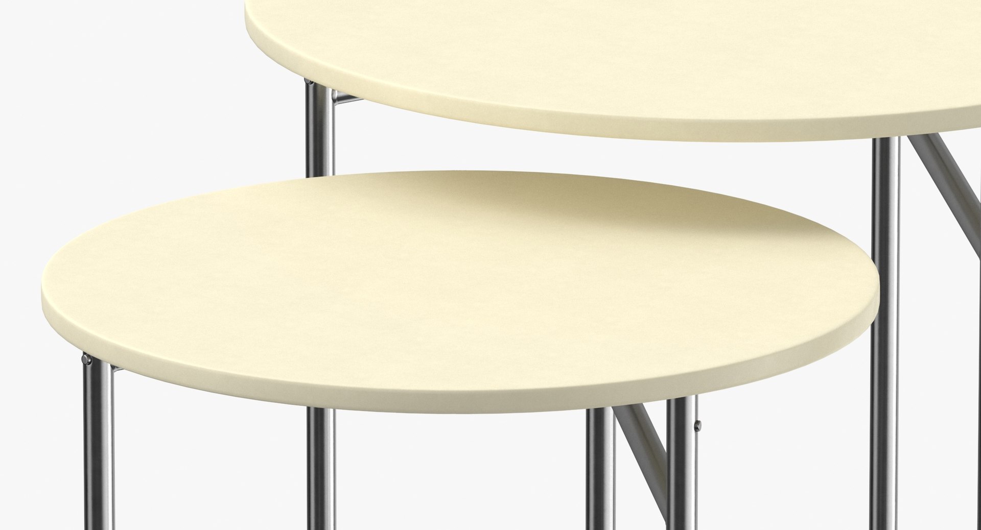 Display Round Table Set Type 01 White Beige and Black(1) 3D model TurboSquid 1978512