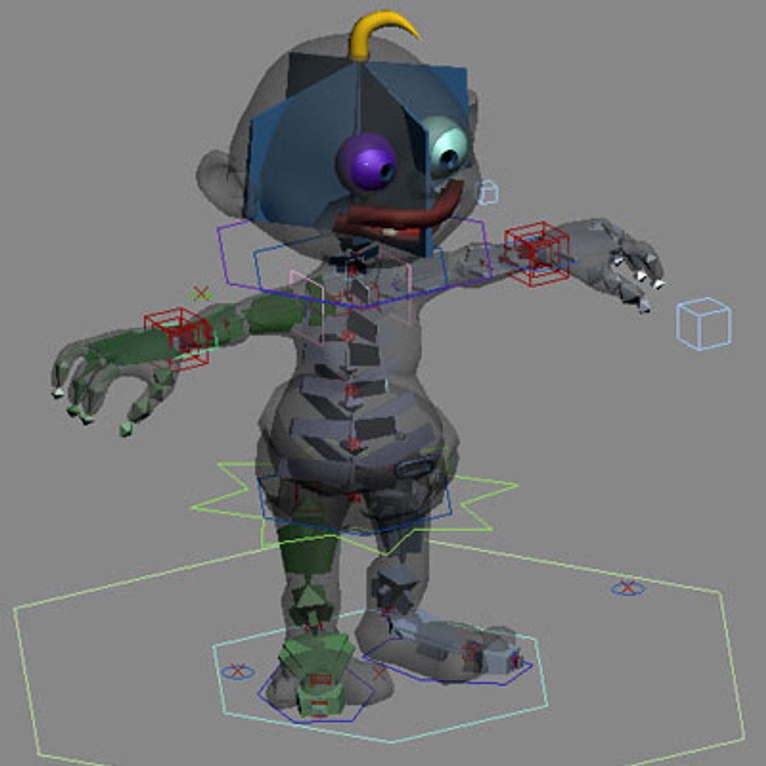 Baby Rigged Biped 3d Model