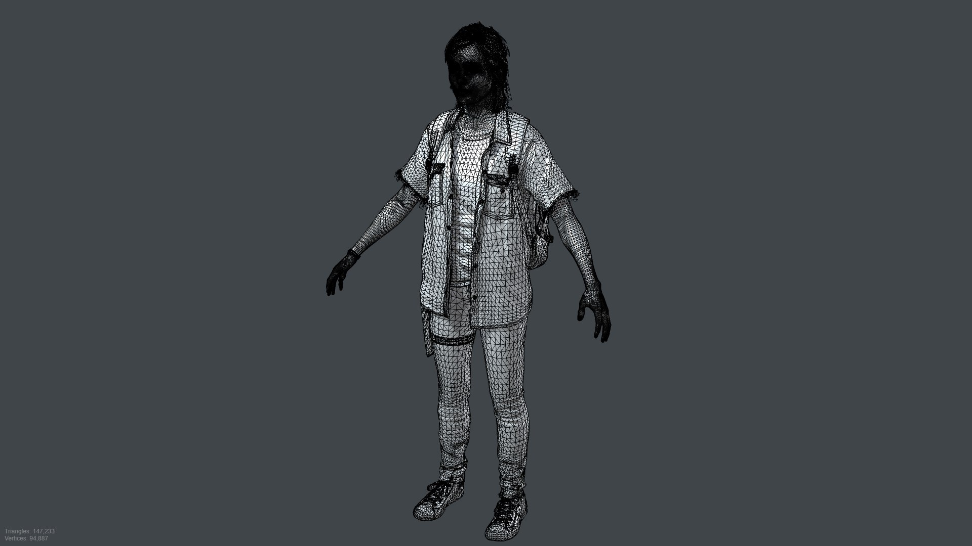 3D Character Ellie Williams - the Last of Us Stock Image