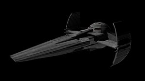 sith Infiltrator Maya arnold Darth Maul spaceship scimitar 3D model